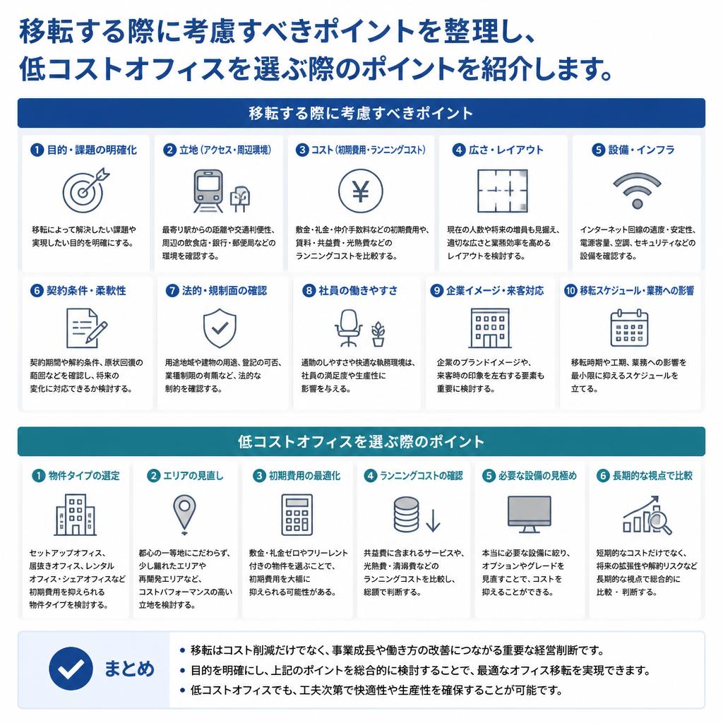 2. 低コストオフィスの選び方