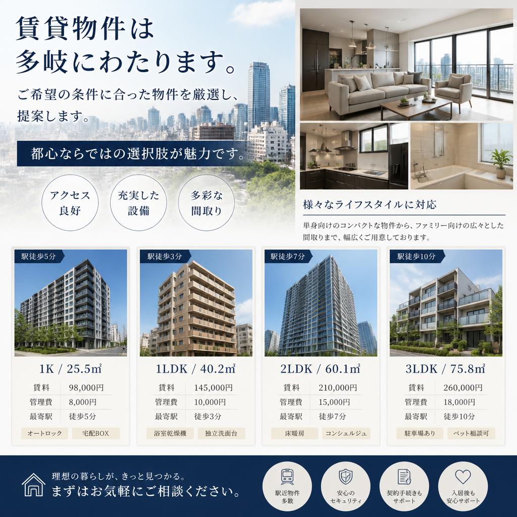 豊富な物件情報